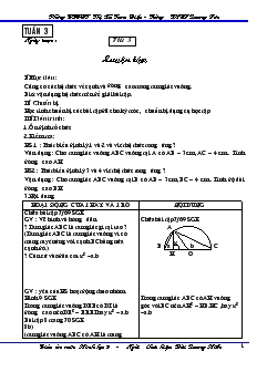 Giáo án Hình học 9 - Tuần 3 - Trường THCS Khánh Trung