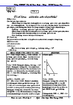 Giáo án Hình học 9 - Tuần 4 - Trường THCS Khánh Trung