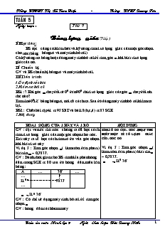 Giáo án Hình học 9 - Tuần 5 - Trường THCS Khánh Trung