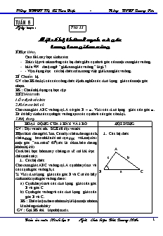 Giáo án Hình học 9 - Tuần 6 - Trường THCS Khánh Trung