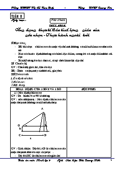 Giáo án Hình học 9 - Tuần 8 - Trường THCS Khánh Trung