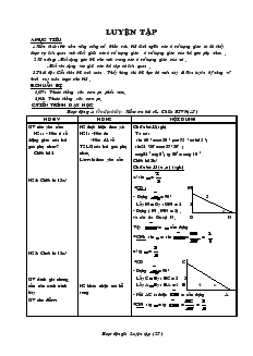 Giáo án Hình học khối 9 - Luyện tập