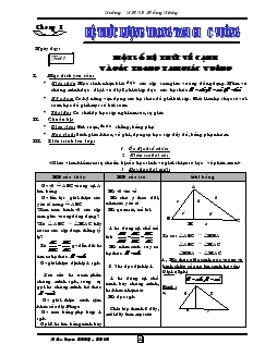 Giáo án Hình học khối 9 - Tiết 1 đến tiết 37