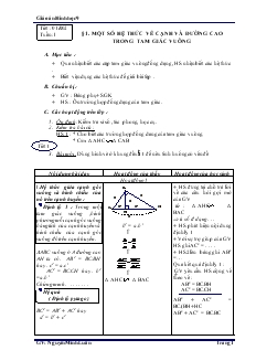 Giáo án Hình học lớp 9 (cả năm)