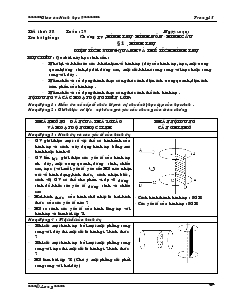 Giáo án Hình học lớp 9 - Chương IV: Hình trụ, hình nón, hình cầu