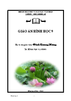 Giáo án Hình học lớp 9 - Đinh Quang Hùng