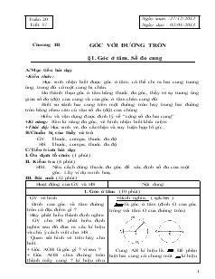 Giáo án Hình học lớp 9 - Học kỳ II - Trường THCS Gia Lai