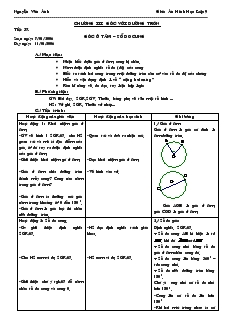 Giáo án Hình học lớp 9 - Nguyễn Văn Ánh