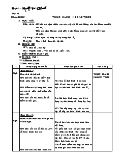 Giáo án Hình học lớp 9 - Nguyễn Văn Châu - Tiết 14: Thực hành ngoài trời