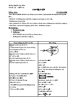 Giáo án Hình học lớp 9 - Nguyễn Văn Châu - Tiết 29: Luyện tập