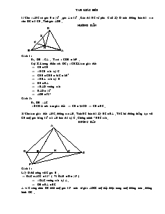 Giáo án Hình học lớp 9 - Tam giác đều