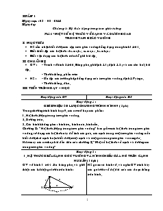 Giáo án Hình học lớp 9 - Tiết 1 đến tiết 67