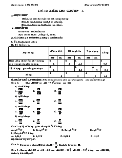 Giáo án Hình học lớp 9 - Tiết 16: Kiểm tra chương 1