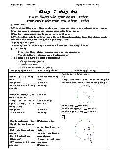 Giáo án Hình học lớp 9 - Tiết 17: Sự xác định đường tròn. tính chất đối xứng của đường tròn