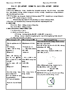 Giáo án Hình học lớp 9 - Tiết 19: Đường kính và dây của đường tròn