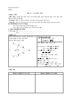 Giáo án Hình học lớp 9 - Tiết 22: Luyện tập năm 2011