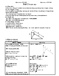Giáo án Hình học lớp 9 - Tiết 3: Luyện tập