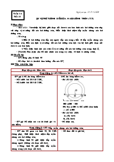 Giáo án Hình học lớp 9 - Tiết 31: Vị trí tương đối của hai đường tròn + Tiết 32: Luyện tập