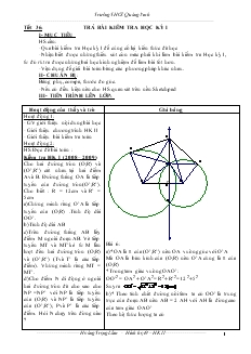 Giáo án Hình học lớp 9 - Tiết 36 đến tiết 48