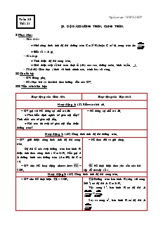 Giáo án Hình học lớp 9 - Tiết 51, 52: Độ dài đường tròn, cung tròn