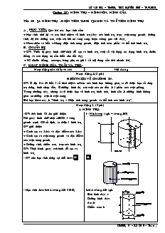 Giáo án Hình học lớp 9 - Tiết 58 đến tiết 61