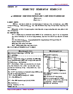 Giáo án Hình học lớp 9 - Tiết 58 đến tiết 69