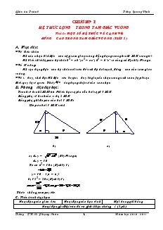 Giáo án Hình học lớp 9 - Tống Quang Vịnh