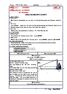 Giáo án Hình học lớp 9 - Trường THCS Đại Bình - Tiết 15, 16: Thực hành ngoài trời