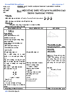 Giáo án Hình học lớp 9 - Trường THCS Phong Thạnh