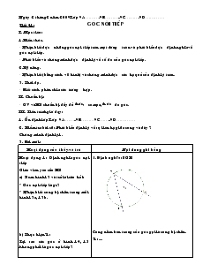 Giáo án Hình học lớp 9 - Trường THCS Phương Thịnh - Tiết 41, 42