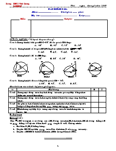 Giáo án Hình học lớp 9 - Trường THCS Vinh Quang