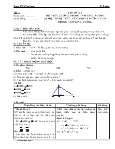 Giáo án Hình học lớp 9 - Trường THCS Vinh Quang