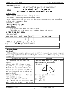 Giáo án Hình học lớp 9 - Trường THCS Xuân Áng