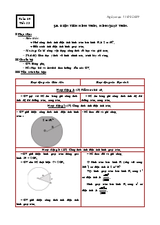 Giáo án Hình học lớp 9 - Tuần 29 - Tiết 53, 54: Diện tích hình tròn, hình quạt tròn