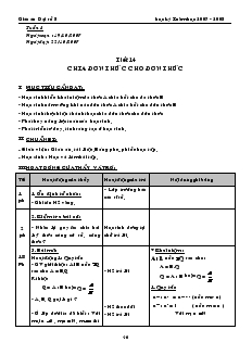 Giáo án môn Đại số 8 - Tiết 14, 15, 16