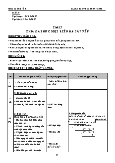 Giáo án môn Đại số 8 - Tiết 17, 18