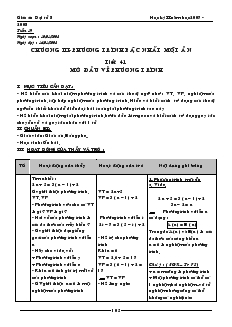 Giáo án môn Đại số 8 - Tiết 28 đến tiết 41