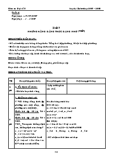 Giáo án môn Đại số 8 - Tiết 7, 8