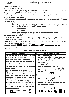 Giáo án môn Đại số 9 - Tiết 14: Căn bậc ba