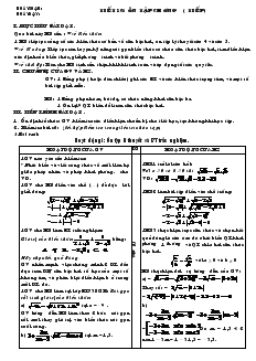 Giáo án môn Đại số 9 - Tiết 16: Ôn tập chương (tiếp)