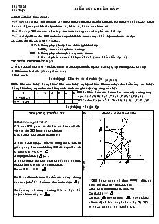 Giáo án môn Đại số 9 - Tiết 20: Luyện tập