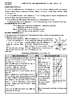 Giáo án môn Đại số 9 - Tiết 23 - Bài 3: Đồ thị hàm số y = ax + b (a khác 0)