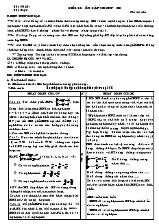 Giáo án môn Đại số 9 - Tiết 44: Ôn tập chương III