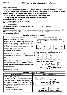 Giáo án môn Đại số 9 - Tiết 49: Luyện tập về hàm số y = ax2 (a khác 0)