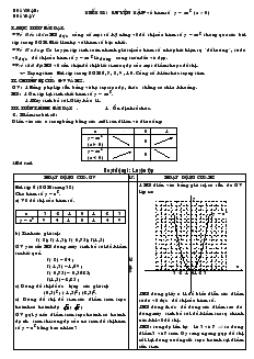 Giáo án môn Đại số 9 - Tiết 51: Luyện tập về hàm số y = ax2 (a khác 0)