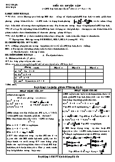 Giáo án môn Đại số 9 - Tiết 53: Luyện tập