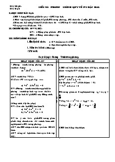 Giáo án môn Đại số 9 - Tiết 60: Phương trình quy về phương trình bậc hai