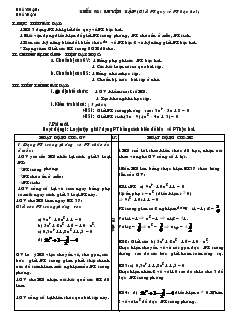 Giáo án môn Đại số 9 - Tiết 61: Luyện tập