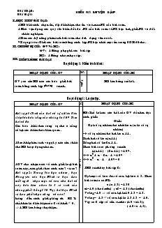 Giáo án môn Đại số 9 - Tiết 67: Luyện tập