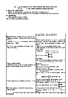 Giáo án môn Đại số khối 9 - Chương III: Hệ hai phương trình bậc nhất hai ẩn